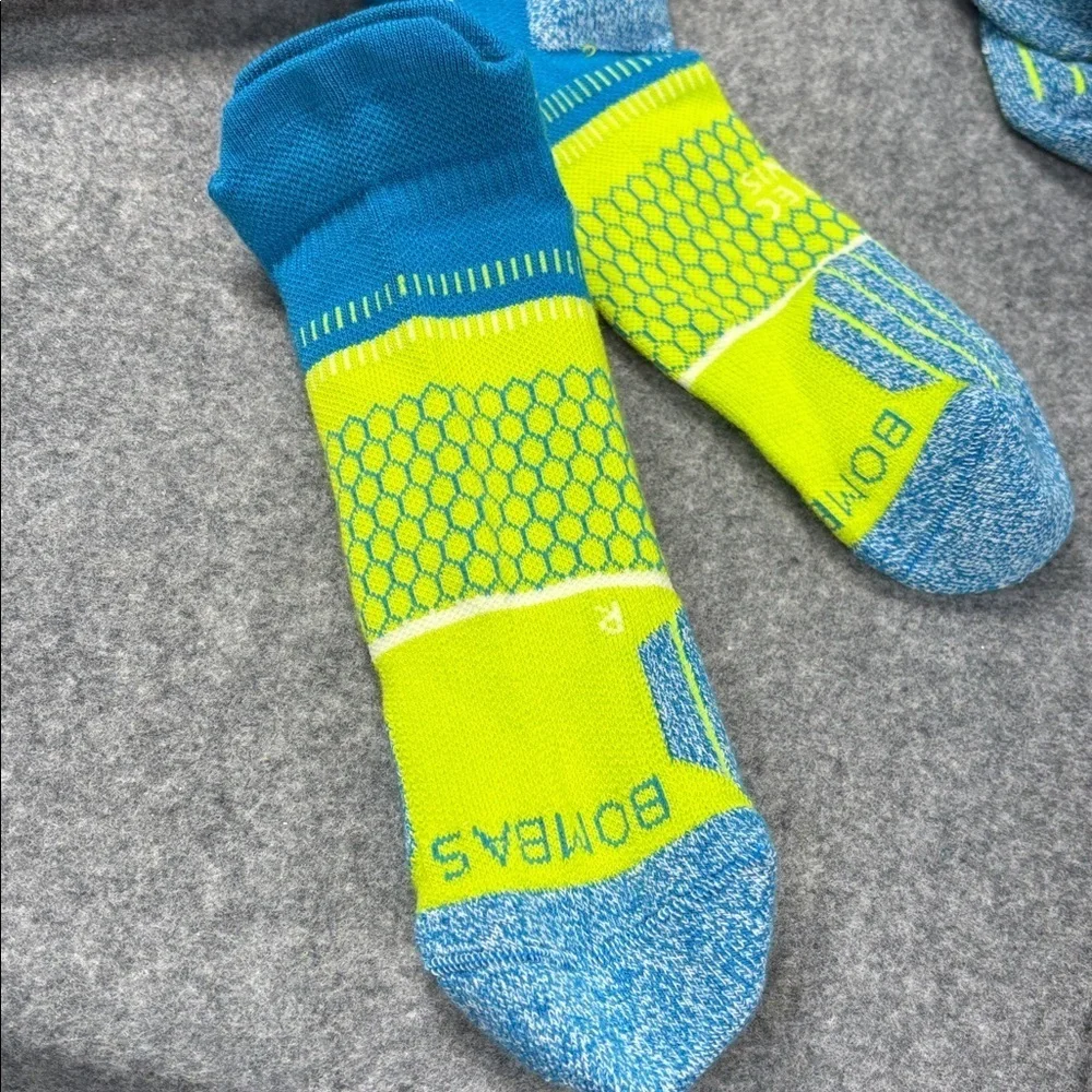 Bombas neon Blue and Green  hex tec tennis Athletic Socks XL